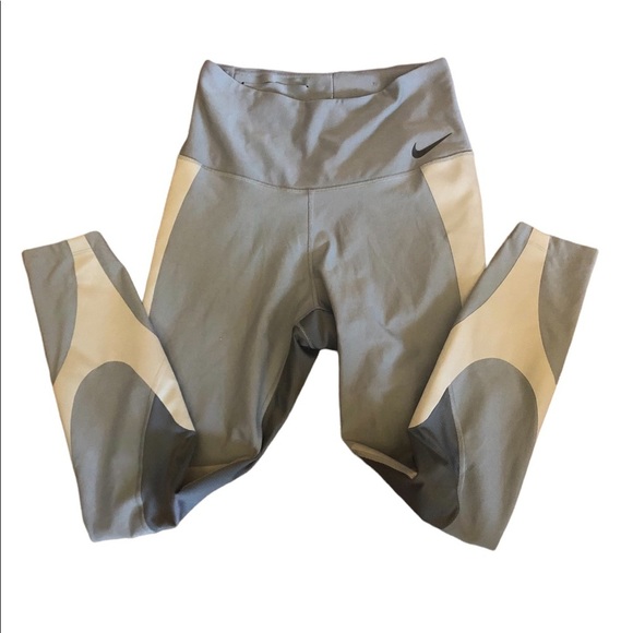 Nike Dri Fit gray One Legend high waist ankle length recycled athletic pants - Picture 1 of 12